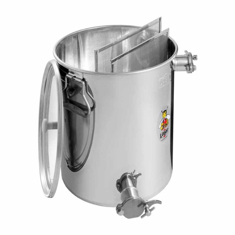 Logar Under-Sieve Collection Can with Coarse and Fine Sieve, 30 kg, Two Taps – Art. No. 2562