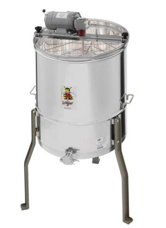 Logar 4-frame Honey Extractor with Motor Drive, 30 x 48 cm Frames, Tank Ø 52 cm (Item no. 4104)