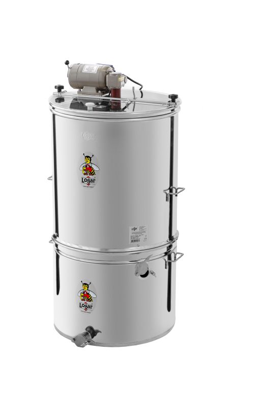 Logar 4-frame honey extractor with motor drive and straining tank – frames 30 x 48 cm