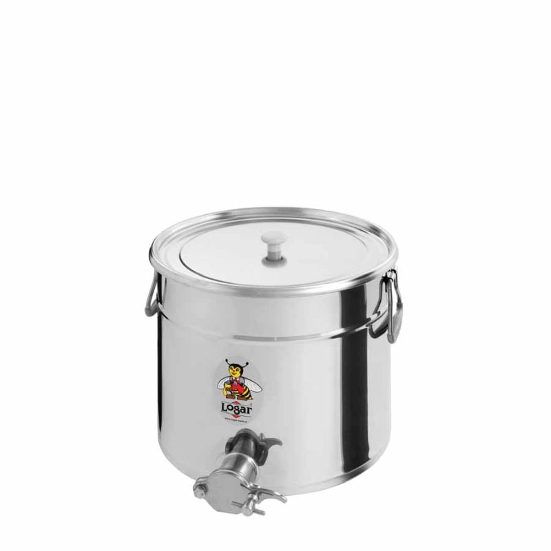 Logar Honey Filling Container 25 kg, Stainless Steel Tap, Overlay Lid – Art. No. 2030